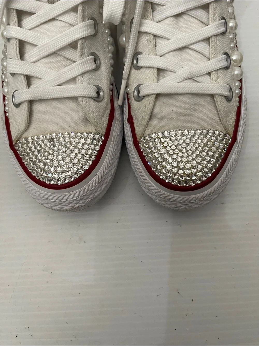 CONVERSE ALL STAR HIGH TOP PEARL SNEAKERS WOMENS SIZE 7 - Picture 8 of 14